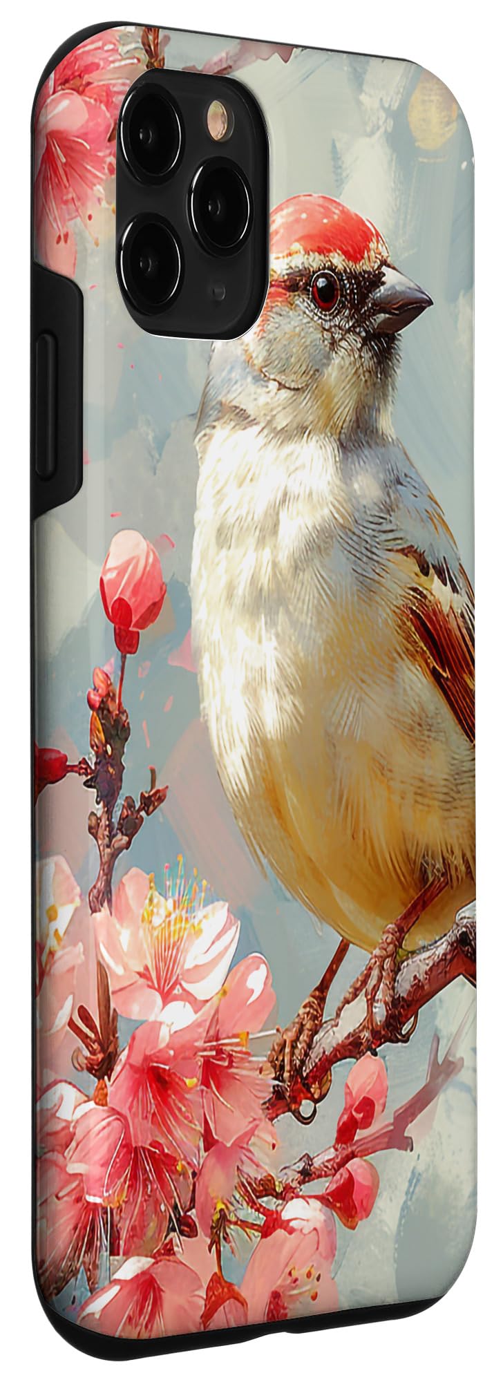 Amazon.co.jp: iPhone 11 Pro 花柄のゴッホ風桜チッピングスズメ